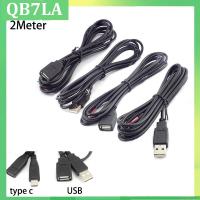 2M USB Type C Power Supply Extension Cable Type A Male Female DIY Connector 2Pin Cord 4pin Charging Wire repair welding Adapter QB7LA Shop