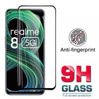 ❌รับประกัน❌ ฟิล์มกระจกนิรภัยเต็มจอ Realme8 5G ฟิล์มเต็มจอ ใส่เคสได้ ขอบดำ