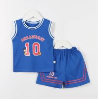 【Ready】? Childrens sports suit summer boys seless basketb iform sports suit quick-dryg