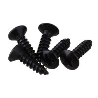 250X Guitar Bass Screws Parts for Scratchplates Pickguard, Black