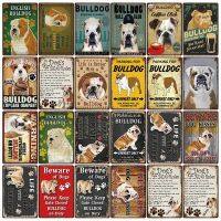 bjh❇♂  [ Kelly66 ] Dog Rules Warning Affectionate Bulldog Duty Sign Bar Wall Painting 20x30 Size DG-5