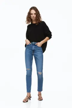 Buy H&M Bootcut Loose Jeans in Blue Dusty Light 2024 Online