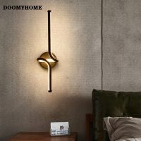 DOOMYHOME โคมไฟแบ็คดรอปเป่าลม Led ขาวดำนอร์ดิกพื้นหลังโซฟาทีวีเรียบง่ายสำหรับห้องนอนห้องนั่งเล่นข้างเตียงบ้านไฟประดับไฟติดเพดาน