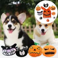 Pet Dental Health Toy Funny Halloween Pet Toys 8Pcs Pumpkin Plush Chew Toy Set For Dogs Cats Bite Resistant Squeaky For Pets