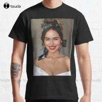 Emilia Clarke Classic T-Shirt Emilia Clarke Womens Hawaiian Shirt Funny Art Streetwear Cartoon Tee Xs-Custom Gift Retro 4XL 5XL 6XL