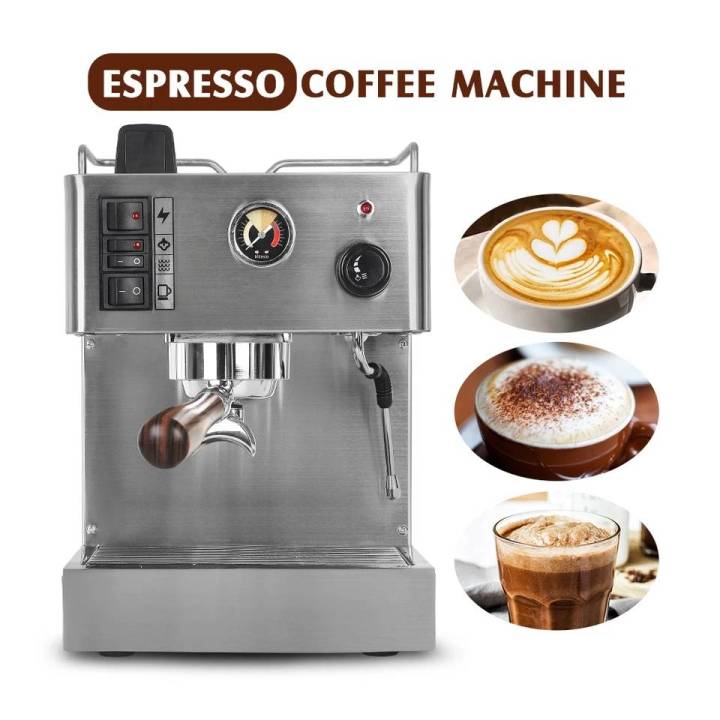 เครื่องชงกาแฟ-เครื่องกาแฟชงขาย-เครื่องกาแฟเปิดร้าน-em18-3-เครื่องชงกาแฟเอสเปรสโซ่-3-5l-บอดี้สแตนเลสสตีล-ทนทาน-พร้อมก้านสตีมฟองนม