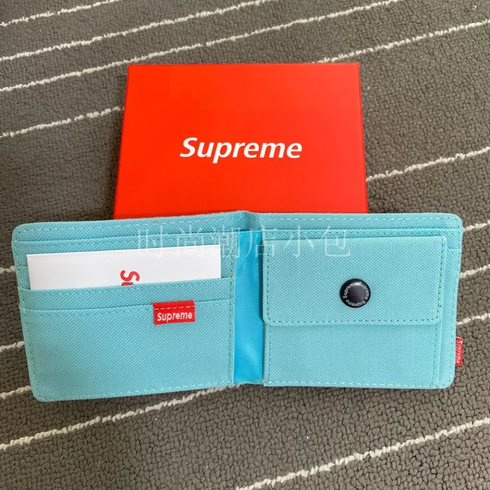 ♧ New product supreme short two-fold full embroidered men wallet and women  coin purse