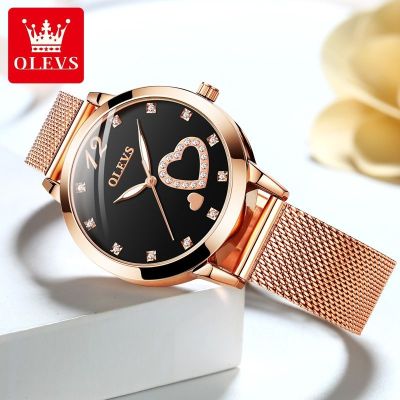 นาฬิกาข้อมือ۩✹ Swiss certifiedimported movement womens watchwaterproof student womens watch rose gold womens quartz watch