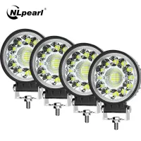 NLpearl 4inch 123W LED Bar Offroad 4X4 Spotlight 12V 24V Work Light Bar For Jeep Truck Car Tractor SUV ATV Barra LED Headlights