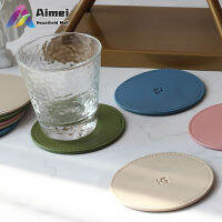 AIMEI หนังฉนวนกันความร้อน Coaster ทนความร้อน Anti-Scald Non-Slip Double-Layer Home Office ตาราง Mat