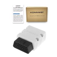 KONNWEI ชิป V1.5 ELM327 KW902 Bluetooth-5.0สีขาว OBD2เครื่องอ่านโค้ดสแกนเนอร์เครื่องมือวินิจฉัยในรถยนต์สำหรับโทรศัพท์ IOS