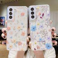 Epoxy Flower Transparent Soft Phone Case For Samsung Galaxy Note 20 Ultra S23 S22 Ultra S21 Plus + S20 FE A54 A34 A14 A73 A53 A33 A13 A72 A52 A32 5G A12 A21S A71 A51 A31 Shockproof Phone Casing Cover Shell