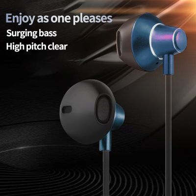 S903 Metal Flat Ear Bass Stereo Wire Control with Maitong Headset