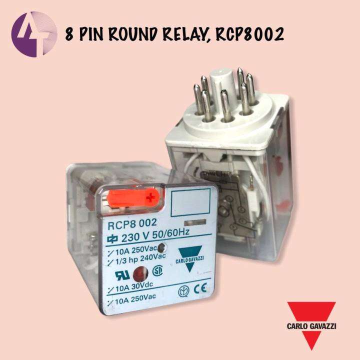CARLO GAVAZZI 8 Pin Round Relay, 240Vac / 24Vdc Lazada