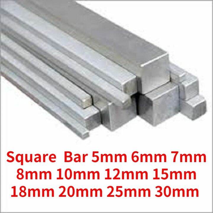 304 Stainless Steel Square Rod Bar 5mm 6mm 7mm 8mm 10mm 12mm 15mm 18mm