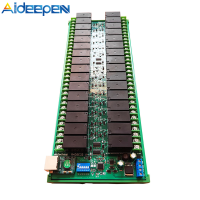 Aideepen 32CH 20A สูงในปัจจุบันอีเธอร์เน็ตรีเลย์เครือข่ายสวิทช์ Modbus RTU ทาส TCP UDP RJ45 12โวลต์24โวลต์ PLC IO โมดูล