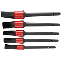 Detail Brush (Set of 5), Auto Detailing Brush Set Perfect for Car Motorcycle Automotive Cleaning Wheels, Dashboard, Interior, Exterior, Leather, Air Vents, Emblems