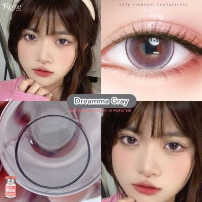 Dreamma Gray Brown by Roze Hydrogel เลนส์ไฮโดรเจล ฝาสีพีช