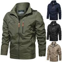 Redcloud Mens ฤดูหนาว Zip Up Coat ยุทธวิธีเสื้อแจ็คเก็ตทหาร Combat กลางแจ้งสบายๆ