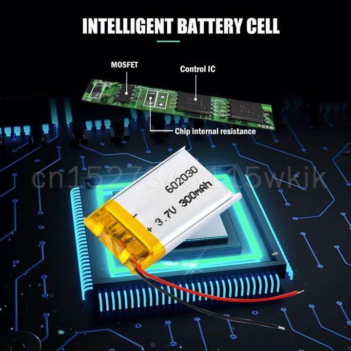 602030-3-7v-300mah-polymer-lithium-rechargeable-battery-for-gps-toys-bluetooth-headset-speaker-led-light-massager-hot-sell-vwne19