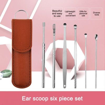 6-piece Set Of Ear Cleaner Wax Removal Tool Ear Tip Stick Earwax Remover Curette Ear Tip Cleaning Ear Cleaning Spoon