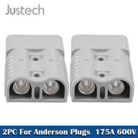 Justech 2ชิ้น175A 600โวลต์สำหรับ Anderson สไตล์ปลั๊กตัวเชื่อมต่อ10 AWG เงินชุบทองแดงขั้ว Acdc Power ชุดเครื่องมือ