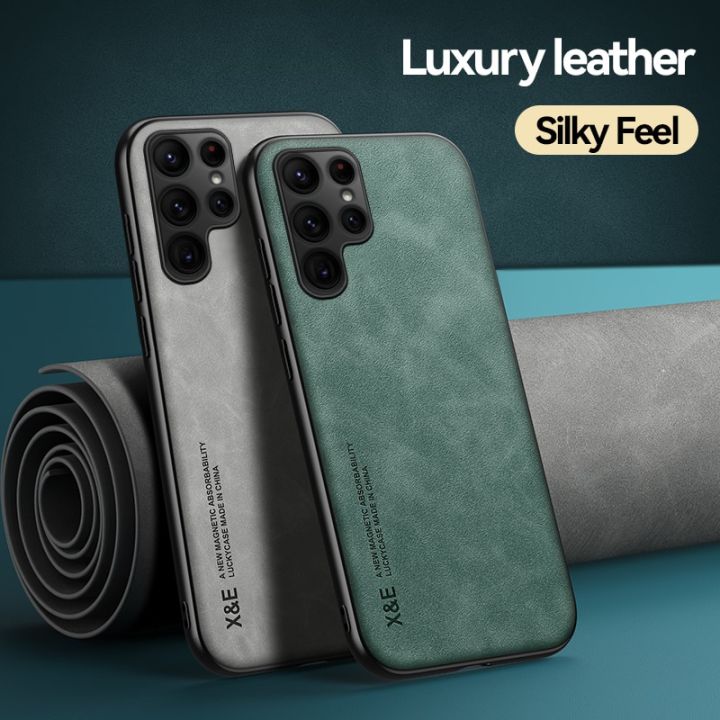 built-in-magnet-luxury-leather-phone-case-for-samsung-s22-ultra-s20-s21-plus-a53-a73-5g-a72-a52-a12-a71-a51-soft-matte-pu-cover