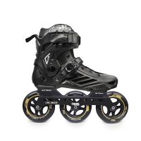 Premium Adults Roller Skates Shoes with R5 3X110mm Tire Student Boys Girls Street Road Inline Skating Patines White Black 110mm Training Equipment