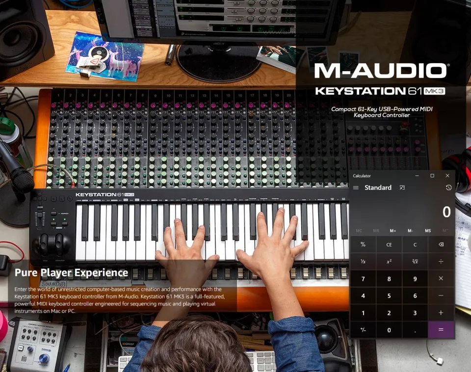 MAudio's 61key Semiweighted MIDI Keyboard Hits One Of, 55 OFF