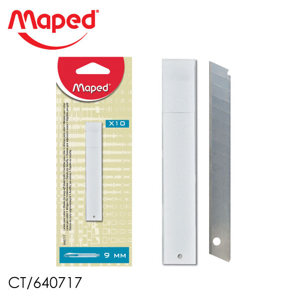 Maped (มาเพ็ด) ใบมีดคัดเตอร์ 9 มม. รหัส CT/640717