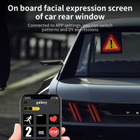 จอแสดงผล LED บนรถหน้าต่างด้านหลังรถหน้าจอโฆษณามือถือ APP ควบคุมบลูทูธอิเล็กทรอนิกส์ RGB เคลื่อนไหวแสดงออกแสง