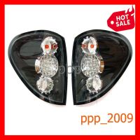 ไฟท้าย LED มิตซูบิชิ ไทรทัน ไตรตัน 2005-2014 (ฝาใส ด้านในดำ) 1 คู่ BLACK HOUSING LED TAIL LIGHT MITSUBISHI L200 TRITON