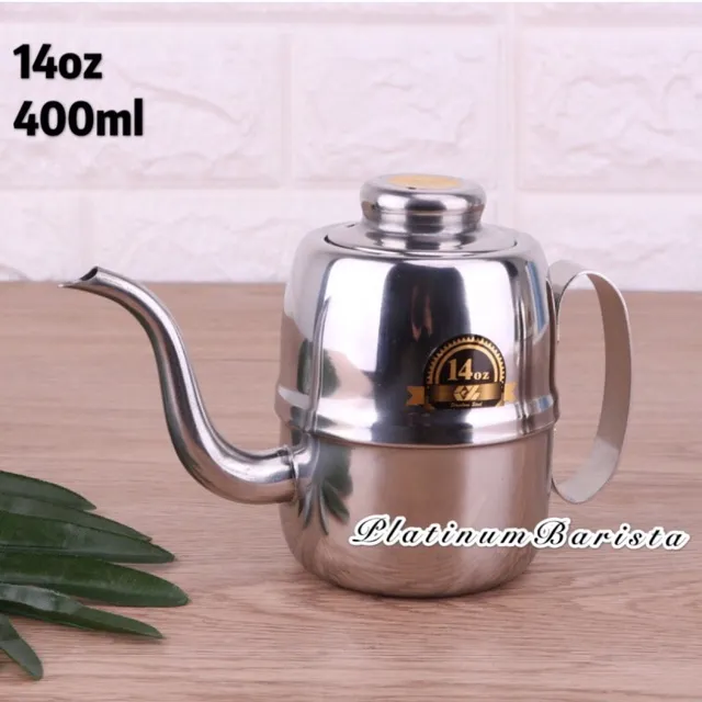 Teko Mini Leher Angsa 14oz 400ml V60 Seduh Alat Kopi Kettle Gooseneck Pour Stainless Cuka 2582