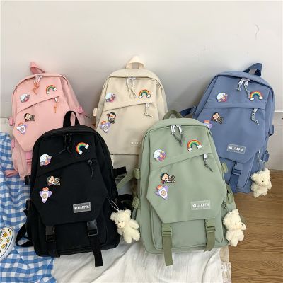 Backpack 2021 New Student Backpack Korean Style Simple Large Capacity College Style Schoolbag