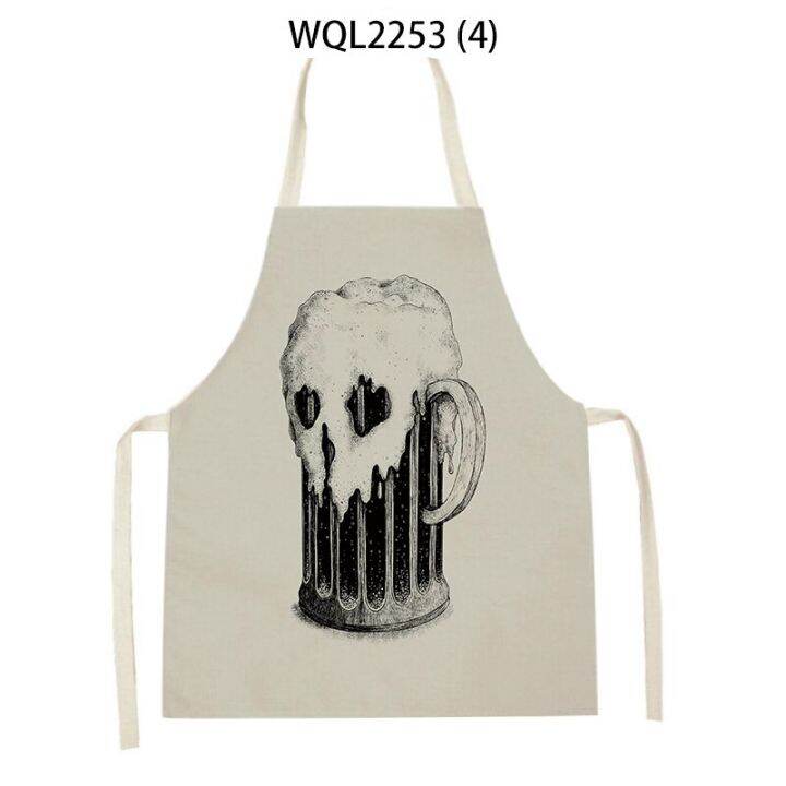 1-pieces-mexican-halloween-scary-skull-pattern-clean-art-apron-home-cooking-kitchen-aprons-chef-family-costume-adult-antifouling