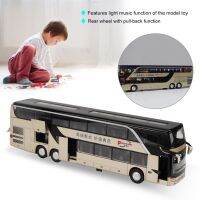 ไฟฟ้า 1:50 Alloy Double-Decker รถบัสจำลองของเล่นเพลงสำหรับเด็กของขวัญเด็ก826