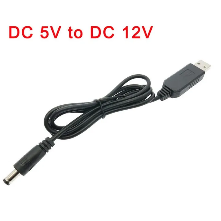 WIFI ROUTER TO POWERBANK USB CABLE HOTUSB DC 5V To DC 12V 2.1mm X 5