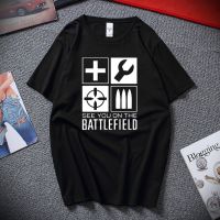 Game Battlefield With Personality Pattern Print T-shirt Mens Short Sleeve O-neck T Shirt Casual Male  RTWX