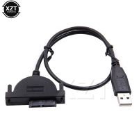 USB 2.0 to Mini Sata II 7 6 13Pin Adapter for Laptop HDD CD/DVD ROM Slimline Drive Converter Cable SATA USB Optical Drive Cable