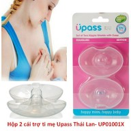 (Made in Thailand) Hộp 2 cái trợ ty silicon mềm hỗ trợ bé bú Upass UP1001X (sử dụng cho đầu ty tròn) thumbnail