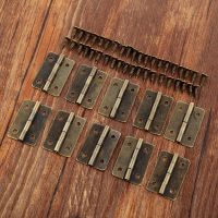 10Pcs 30X21Mm Perunggu Antik Kabinet Engsel Perabot Dekorasi Pintu Laci Mini Dekoratif Engsel untuk Perhiasan Kayu kotak