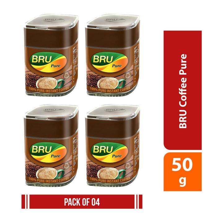 BRU Coffee Pure 50g Bottle (pack of 4) By Sri Ambikas Lazada