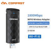 Cf-957ax Wifi6การ์ดเครือข่ายไร้สาย Usb แบบพับเก็บได้เสาอากาศรับสัญญาณความเร็ว1800Mbps 1800M อินเทอร์เฟซเครื่องส่งสัญญาณสูง Usb3.0