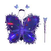 Astella ánh sáng-up cánh bướm đầy màu sắc LED cánh cho trẻ em đầy màu sắc