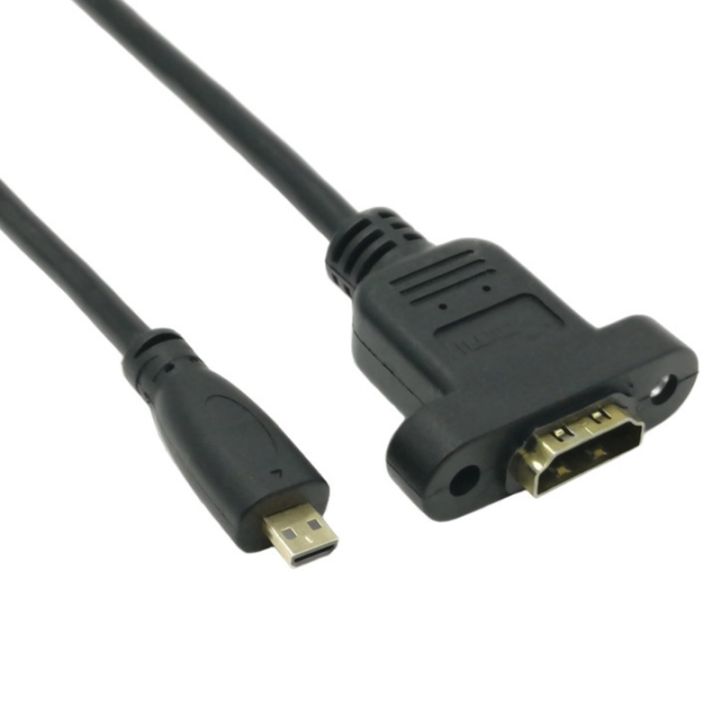 lz-30cm-micro-hdmi-compatible-male-to-mini-hdmi-compatible-female-extension-connector-screw-lock-panel-mount-hd-av-camera-cable