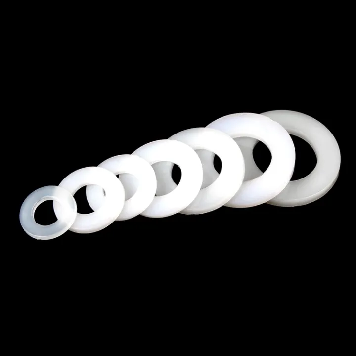 50pcs-nylon-screw-washer-m3-m4-m5-m6-m8-m10-m12-plastic-seals-spacer-plated-flat-insulation-plain-round-o-ring-gasket