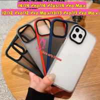 เคสขอบกล้องนูนเนื้อด้านขอบสีนิ่มรุ่น For iPhone14/14 Pro/14 Plus/14 Pro Max/12/12pro/12promax/13/13pro/13promaxพร้อมส่งจากไทย