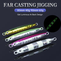 Kingdom โลหะ Jigs Far Casting Jigging ตะกั่ว3D ตาช้า Jigging Trolling ช้อนโลหะเหยื่อตกปลาfishing lure bait 80มม. 40G 90มม. 60G