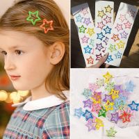 10Pcs/Set Color Star Hair for Kids Headwear Alloy Barrettes Glitter Hairpins Accessories