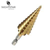 ☑ 4-22mm HSS Drill Step Titanium Speed Coated Steel Cone Hole Cutter Bit Hex Step Drill Bit Herramientas Para Carpinteria